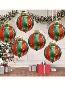 Christmas Colorful Ball Aluminum Foil Balloon Set, Suitable For New Year, New Year's Day, Christmas, Birthday, Home, Window Display, Photography Decoration - New Christmas Balloons - View 5