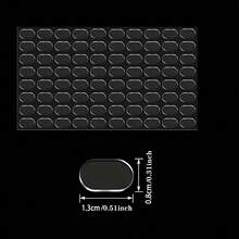 100pcs Transparent Reusable Mounting Stickers - Double-Sided Adhesive Dots, Suitable For Hanging Pictures And Balloons On Walls, Removable Poster Glue, Transparent Strong Adhesive Tape - A - View 2