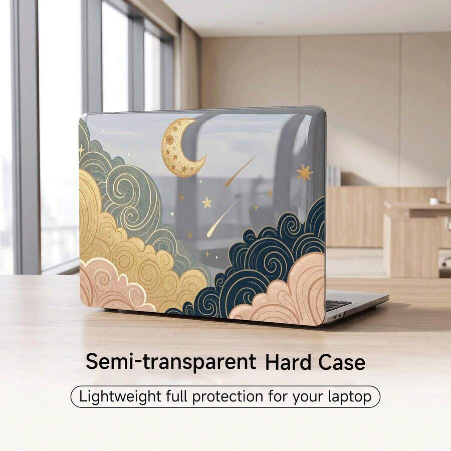 1件半透明煙灰色水晶全覆蓋硬殼保護套,適用於Macbook/Matebook,PC外殼附散熱孔與防滑腳墊,相容13 Neo/13.3 Air/13.3 Pro/13.6 Air/14.2 Pro/15 Air/16.2 Pro/D16/14 Ultra - 查看 1
