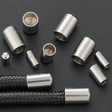 15pcs Stainless Steel Rope End Caps Round Head Cap DIY Jewelry Making End Caps Leather Cord Braided Rope End Plugs Multi-Size Options Suitable For DIY Bracelet Necklace Cord End Fixing Buckles Beaded Basic Assembly Accessories Jewelry Connector Rope And Shoe Accessories Materials DIY Jewelry Making Rope End Accessories - Drawstring Hat - View 7