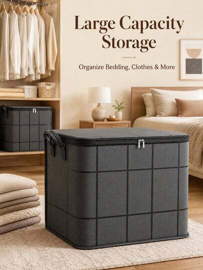 Sturdy Laundry Baskets With Reinforced Frame For Perfect Stacking Durable Storage Container For Home Clothes Storage For Neat Organization Effective Closet Organizer Ideal For Seasonal Bedroom Closet Storage Laundry Baskets Storage Container Clothes