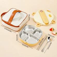 304 Stainless Steel Lunch Box, Bento Box Adult, Microwaveable Metal Lunch Box, Leakproof Japanese Bento Box, Insulated Lunch Containers For Adults, Bento Box With Soup Container, Student School Lunch Bowl With Cutlery - Multicolor - View 21