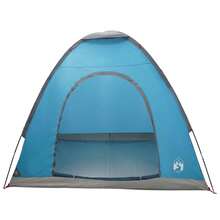 Blue Polyester Tent 190x140x105cm Camping Tent Sleeping Cabin Water Resistant Fabric Ventilation Window Hiking Travel Festival Backpacking Picnic Nature Forest Outdoor Night Holiday Adventure Weekend Trip - C - View 4