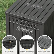 Package Delivery Box Outside, Storage Box With Lockable Secure, Outdoor Resin Package Drop Container Waterproof Backyard, Garden, Patio & Lawn, Black - Black - View 8