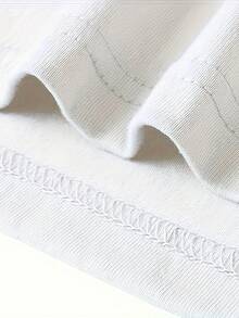 Men's Thick Short Sleeve T-Shirt With  Prints, Versatile Korean Japanese Casual Style - 白色 - 查看 5