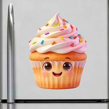 Cupcake Frosting Swirl Rainbow Sprinkles Sweet Winking Magnet, Let Every Celebration Be In Your Palm, Suitable For All Metal Surfaces In Your Home - I - View 3