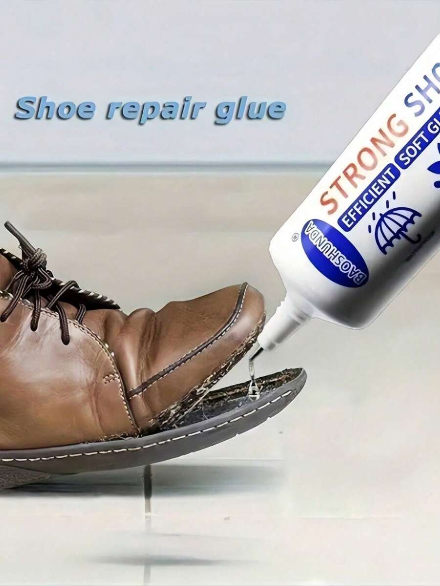 Quick-Dry Shoe Sole Repair Glue | Universal Leather & Fabric Adhesive | Skin-Friendly, Waterproof, Non-Hardening | Repair Cracked Shoe Soles, Multi-Purpose Adhesive (60ml) - Transparent - View 1