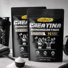 2PCS Polvo de Creatina Monohidratada Micronizada GWYNNE 450g Alta Pureza 100% Certificada, Disolución Rápida con Cuchillo Dosificador, Suplemento Pre Entrenamiento para Hombre y Mujer Gimnasio, Aumenta Fuerza y Masa Muscular - 2 piezas - Ver 8