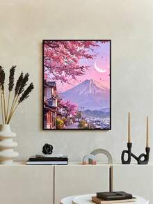 Adult Digital Paint-By-Numbers Canvas, 1 Set 40*50cm Mount Cherry Blossom Adult Color-By-Number Painting, Adult Digital Paint-By-Numbers Kit, Room Decoration, Ideal Gift Frameless - Sets - View 6
