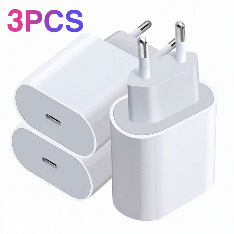 3pcs/2pcs/1pc 30W Multi-Function Wall Charger, Supports Multiple Specifications, Suitable For IPhone 17/16/15/14 Pro Max/14 Pro/14 Plus/14/13/12/11 And Other Models With 30W PD Fast Charging, Suitable For Home, Office And Travel Use