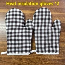 Kitchen Daily Baking Heat-Resistant Gloves And Pot Holders, Green Plaid/Coffee Plaid Double-Sided Quilted Washable Heat-Resistant Gloves, Daily Cooking Heat-Resistant Gloves And Pot Holders Set, Christmas Gift Decorative Cooking Set, 2pcs/4pcs - View 8