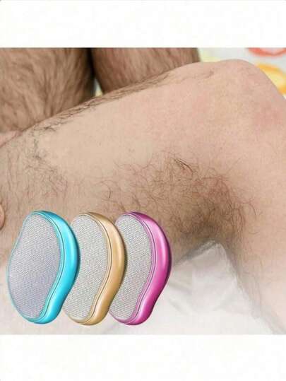 1 dụng cụ tẩy lông chân bằng tinh thể, unisex, tái sử dụng được, tẩy tế bào chết không đau (không cần cạo), làm dịu lông chân thần kỳ, phù hợp cho lưng, cánh tay và chân