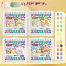 12 Colors / 18 Colors / 24 Colors / 36 Colors Twistable Crayons, Full Range Of Colors, Pure Tones. Crayons Can Be Twisted Out, No Sharpening Needed, Hands Won't Get Dirty During Drawing. Strong Coverage, Reliable Quality. Essential Item For Back To School Season, Best Gift For Friends And Besties, (Back To School Essential), Christmas, Halloween, Christmas Gift, Halloween Gift - Multicolor - View 9