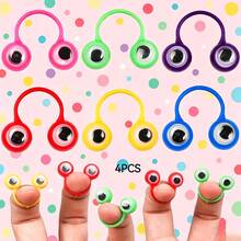 4pcs, Random Color, Funny Finger Eyes, Lightweight And Comfortable, Can Be Worn On Fingers, Perfect For Creative Games, Jokes And Small Performances, For Those Who Like Quirky Gadgets And Fun Accessories - Multicolor - View 6