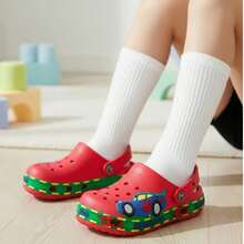 GETAC Sandalias chanclas luz LED de verano niño comodos para deporte y playa diseño coche - Rojo - Ver 6