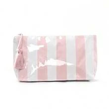 Tassel Striped Makeup Bag, Large Capacity Cosmetic Storage Bag, Color-Block Travel Portable Makeup Bag - Multicolor - View 16