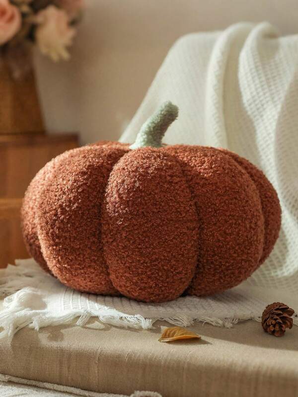 1 buah Bantal Lempar , Bantal Dekoratif Halloween, Bantal Berbentuk Putih, Cocok untuk Dekorasi Ruangan Musim Gugur, Hadiah, Bantal Halloween Lucu Berbahan Bulu Teddy, Bantal Dekoratif Kamar Tidur Rumah Musim Gugur, Hadiah Liburan Natal Halloween Thanksgiving