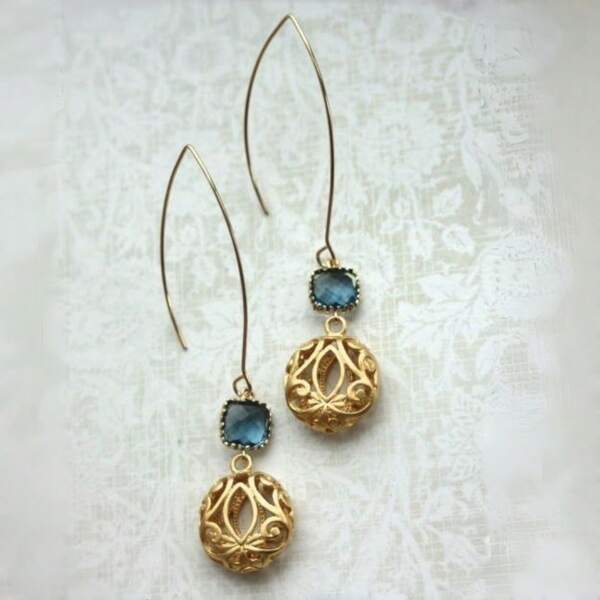 DIYCCPC Anting Panjang Motif Pusaran Berongga Emas Bohemian, Cocok untuk Dekorasi Sehari-hari, Hadiah untuk Wanita
