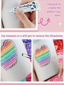 SynthoGrip All Purpose Rhinestone Glue Clear Jewelry Adhesive With Fine Needle Tip, Strong Sticky Craft Glue For Diamond Painting, Clothing, Sneakers, Water Bottles, Headphones, Hair Clips DIY Rhinestone Decor Projects - SynthoGRrip - View 5