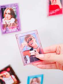 1/5/10pcs Macaron Color Transparent Magnetic Fridge Photo Frames, Mini Acrylic Magnetic Photo Clips, Suitable For Small Cards, Family Photos, Dorm Kitchen Office Metal Surface Aesthetic Decor Gifts (Random Color),Card Holder - Random Color - View 7