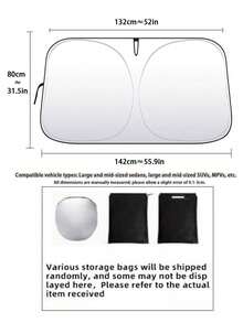 Portable Universal Car Front Windshield Sun Shade - Car Interior Heat Insulation Front Windshield Cover, Summer Car Front Windshield Sun Shade, UV Protection Heat Insulation Sun Shade, RV Essential, Car Cover, Car Accessories, Camping - Multicolor - View 12
