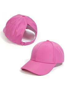 1pc High Ponytail Baseball Cap, Summer Open Top Back Opening Ponytail Hat, Versatile Sun Protection Cap, Multiple Colors Available - Ponytail Baseball Cap - View 17