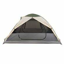 2 Person Green Polyester Dome Tent 220x133x113cm Camping Tent Sleeping Cabin Water Resistant Fabric Ventilation Window Night Picnic Festival Travel Nature Beach Holiday Forest Weekend Trip Outdoor Backpacking - C - View 8