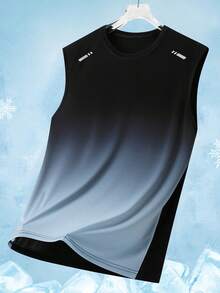 3pcs Men's Outdoor Tops Set, Three-Color Gradient Design, Suitable For Outdoor, Fitness, Daily Wear, Summer Sports Style - Multicolor - View 4