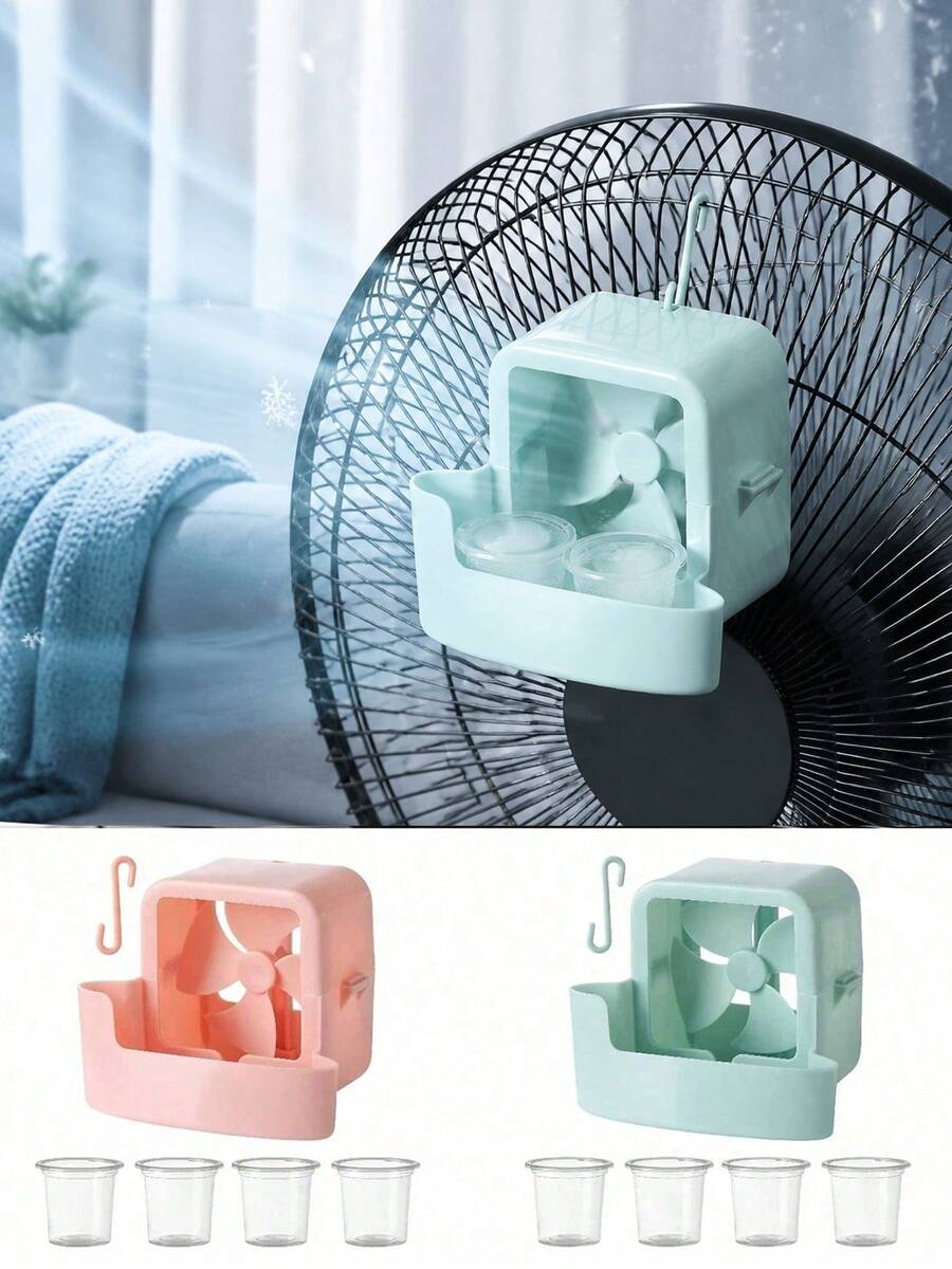 5pcs/Set Portable Clip-On Cooling Fan With Ice Mist Cooling Technology, Suitable For Home, Office And Outdoor Scenarios - Lightweight And Compact Personal Cooling Fan, Delivers Refreshing Breeze, Dispels Summer Heat