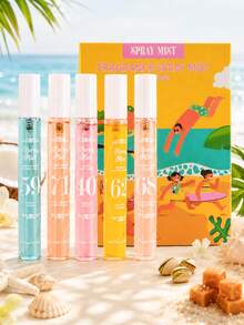1/5 pièces Coffret cadeau de sprays parfumés brésiliens, édition limitée portable à plusieurs couches, spray de plaisir ultime, avec des huiles essentielles naturelles, fraîches et enchanteresses qui dégagent des notes de noix de coco, florales, fruitées et d'agrumes - Multi-parfums - Voir 5