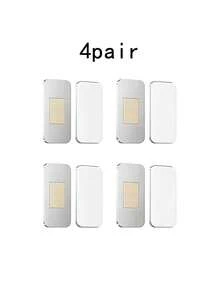 4 paia di fermi magnetici ultra sottili per armadi, magneti per ante senza foratura con nastro biadesivo forte, fermi magnetici nascosti per porte pesanti per cucina, armadio, cassetto, porta scorrevole - Multicolore - Visualizzare 13