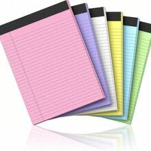 6本A5多色橫線筆記本小型法律備忘錄本，適用於辦公用品與學習用品，記錄居家待辦清單，開學用品 - 均碼 - 查看 1