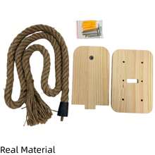 1pc Solid Wood Sisal Rope Wall-Mounted Cat Climbing Rope, Single Sisal Rope, Convenient For Cats To Naturally Scratch, Space-Saving, Wear-Resistant Thickened Cat Tree Scratching Post Cup-Style Hanging Cat Bed, Wooden And Sisal Material, Home Pet Supplies, Wall-Mounted Cat Scratching Rope Cat Tree Cat Scratching Post, Home Use - Multicolor - View 12