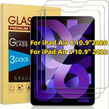 3pcs 9H Tempered Glass Screen Protector For IPad Air 4/Air 5 10.9 Inch (2020/2022), A2324/A2072/A2316/A2588/A2591, High Definition Anti-Scratch Anti-Fingerprint Film - Clear - View 11