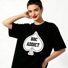 BBC Use Only Black Queen Of Spades QOS Graphics Top Tshirt Sexy Tank Tops Naughty Hotwife Adult Humor Fun Flirtation Streetwear,Summer Tops,Y2k - Black - View 6