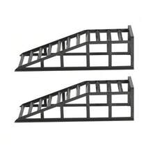 2000kg Lifting Platform, Heavy-Duty Car Lift For Car Care And Oil Changes, Shallow 23° Entry Angle, 27.5cm Height Adjustable, Professional Car Repair Ramp - 灰色 - 查看 9