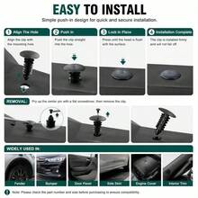 30/60 piezas de clips de sujeción con forma de árbol, material plástico duradero, ajuste y resistente al desprendimiento, cumple con los requisitos de ensamblaje de vehículos - Hebilla con púas en forma de árbol - Ver 10