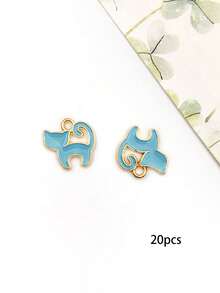 20pcs Multi-Color Cartoon Cat, Dog, Horse Oil Drip Pendant DIY Alloy Jewelry Accessories Necklace Bracelet Decorative Charms - 20pcs - View 28