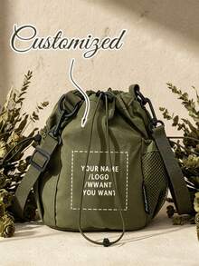 Custom Nylon Casual Crossbody Bag For Women, Fashionable Drawstring Bucket Bag, Versatile Phone Pouch For Outings, Functional Drawstring Bucket Bag - Multicolor - View 7