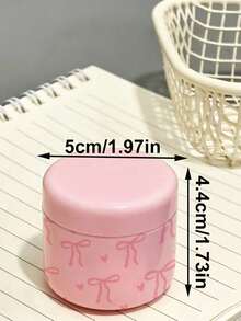 Bow Pattern Refillable Empty Cosmetic Jars With Lids, Travel Toiletry Containers, Moisturizer Sample Containers For Face Cream, Lotion, Cosmetics, Ointment, Face Mask, Travel Essentials, Fitness, Study (Empty Bottle Only) - Multicolor - View 8