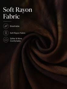 1 pièce Foulard hijab imprimé marbre fluide abstrait pour femmes, foulard léger et doux avec sensation de rayonne, bords doublement cousus, châle enveloppant - 20# - Voir 7