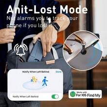RSH For Air Tags Smart Locator-1PC, Mini Smart Tracker Works With Apple Find My (IOS Only), Precise Positioning Anti-Loss Device Smart Tag, Suitable For Luggage, Bags, Wallets And Suitcases Tracking,Protection Privacy,Replaceable Battery - Multicolor - View 8
