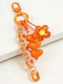 1pc Acrylic Flower Chain Bohemian Style Bag Charm Accessory, Creative Fresh Keyring Keychain Bag Decor, Best Friend Sister Gift, Party Favor - Multicolor - View 4