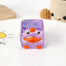 1PC Maltose Cube Squishy Slow Rebound Stress Relief Toy, Cute Cartoon Decompression Gadget, Perfect Easter Birthday Halloween Christmas Party Gift (Random Color) - Multicolor - View 9