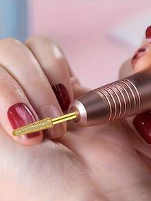 Gold-Plated Tungsten Carbide Nail Drill Bit With Portable Dust-Proof Storage Box, 3/32 Universal Shank, Fast Cleaning Of Nail Groove Residue, Salon And Home Dual-Use Nail Tool - Multicolor - View 9