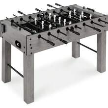Full Size Fifty Four Inch Regulation Foosball Table Soccer Game Table With Two Balls And Two Cup Holders Durable Arcade Football Desk For Home Game Room Party - Gray - View 2