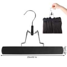 Hair Extension Hanger Wooden Holder For Wig,Hairpieces Pants Hanger For Clothes Pants Carrier Wig Holder With Double Anti-Slip Stickers - View 2