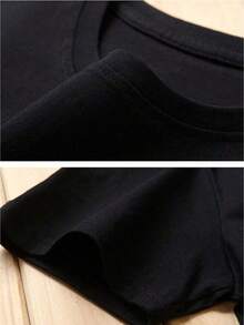 Men T-Shirts - 黑色 - 查看 2