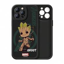 Miniso Marvel Spider-Man Hulk Iron Man Captain America Groot Phone Case Compatible With IPhone 18 Pro/18 Pro Max/17/17 Pro Max/16/17 Pro/15/14/16 Plus/17 Air/IP13/15 Pro/12/11/15 Plus Anti-Drop Anti-Scratch Protective Cover For Apple - Black - View 2