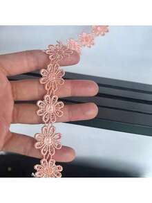 1碼玫瑰花蕾絲混色刺繡水溶性蕾絲飾邊，適用於衣物與旗袍裝飾 - 彩色 - 查看 34